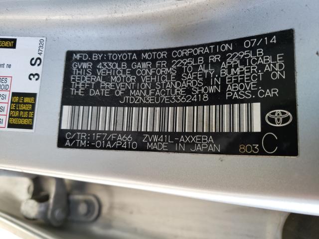 2014 TOYOTA PRIUS V JTDZN3EU7E3362418