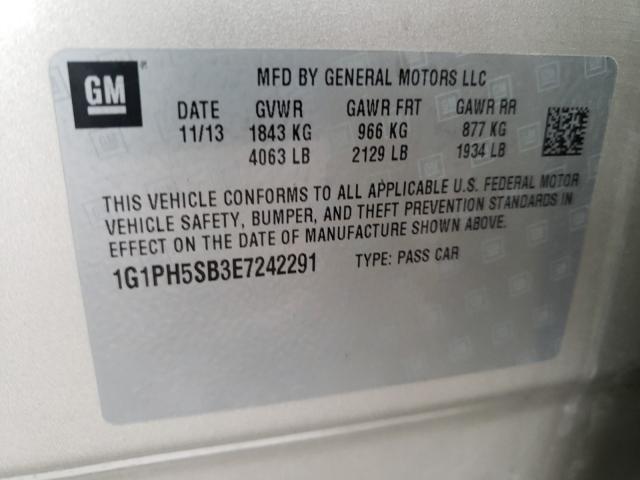 2014 CHEVROLET CRUZE ECO 1G1PH5SB3E7242291