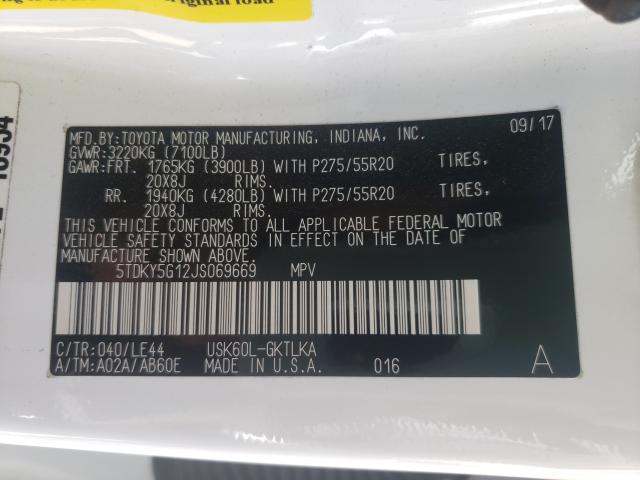 2018 TOYOTA SEQUOIA LI 5TDKY5G12JS069669
