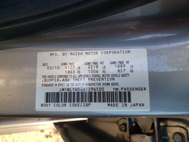 2010 MAZDA 3 S JM1BL1H54A1296500