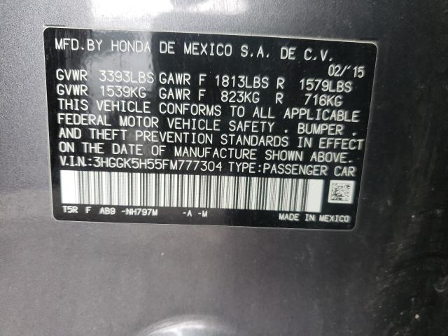 2015 HONDA FIT LX 3HGGK5H55FM777304