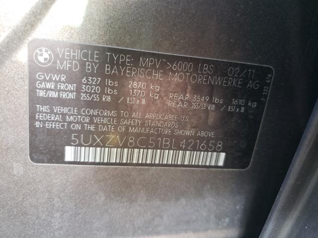 2011 BMW X5 XDRIVE5 5UXZV8C51BL421658