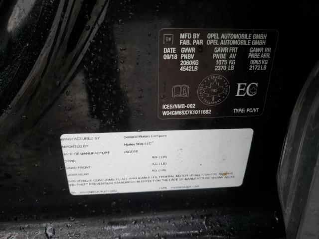 2019 BUICK REGAL PREF W04GM6SX7K1011682