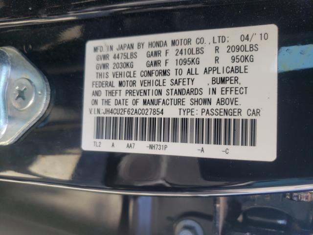 2010 ACURA TSX JH4CU2F62AC027854
