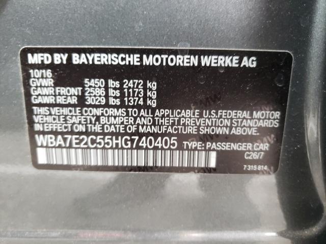 2017 BMW 740 I WBA7E2C55HG740405