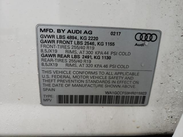 2017 AUDI Q3 PRESTIG WA1GCCFS9HR015923