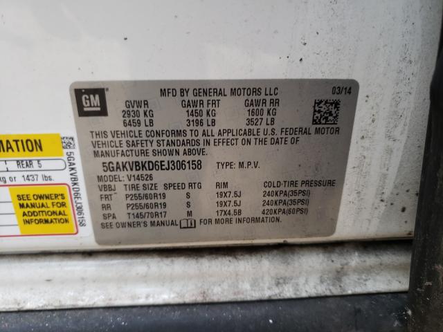 2014 BUICK ENCLAVE 5GAKVBKD6EJ306158