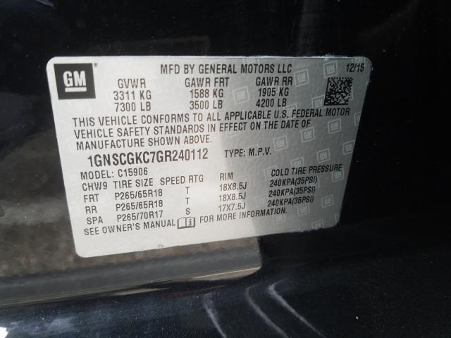 2016 CHEVROLET SUBURBAN C 1GNSCGKC7GR240112