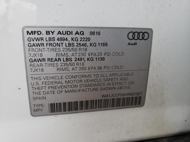 2017 AUDI Q3 PREMIUM WA1JCCFS5HR001927