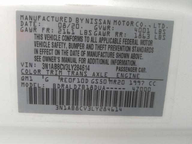 2020 NISSAN SENTRA SV 3N1AB8CV3LY284614