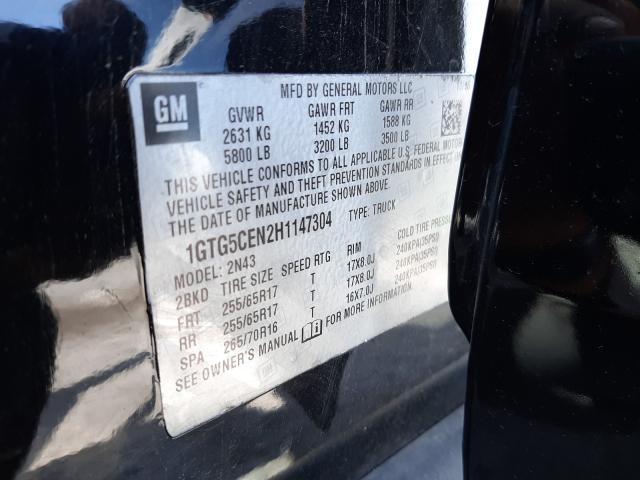 2017 GMC CANYON SLE 1GTG5CEN2H1147304