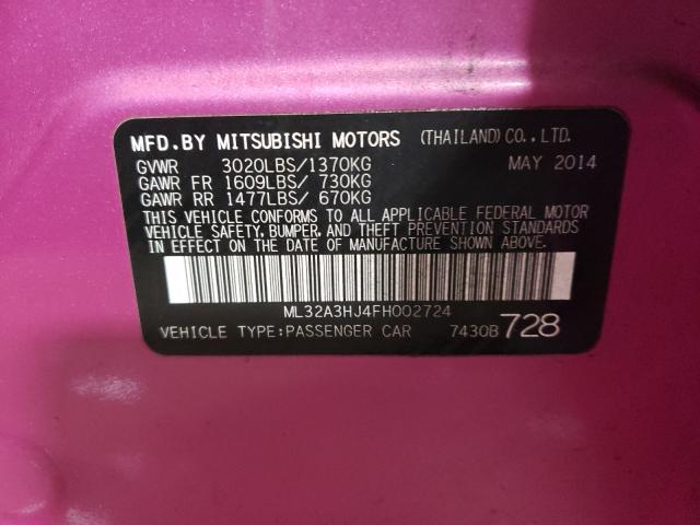 2015 MITSUBISHI MIRAGE DE ML32A3HJ4FH002724