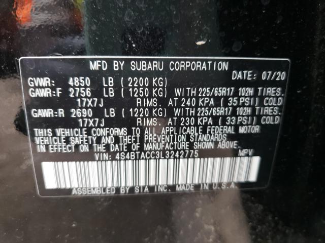 2020 SUBARU OUTBACK PR 4S4BTACC3L3242775