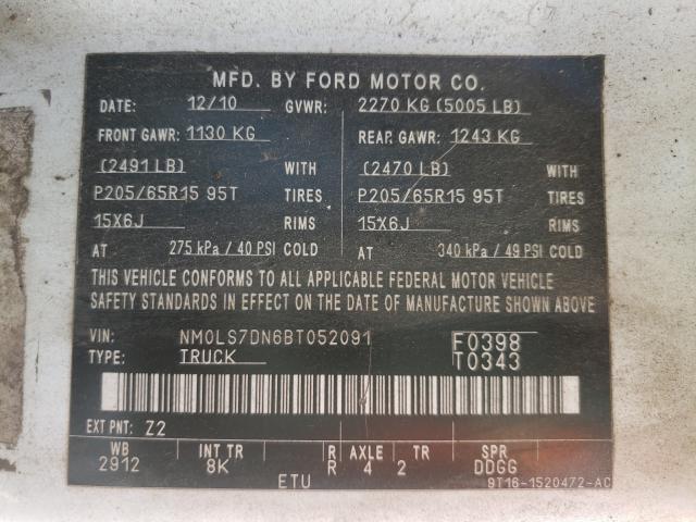 2011 FORD E150 CLUB NM0LS7DN6BT052091