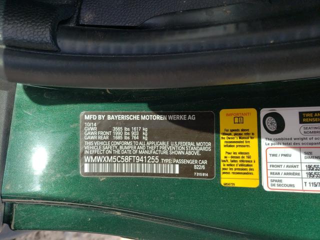 2015 MINI COOPER WMWXM5C58FT941255