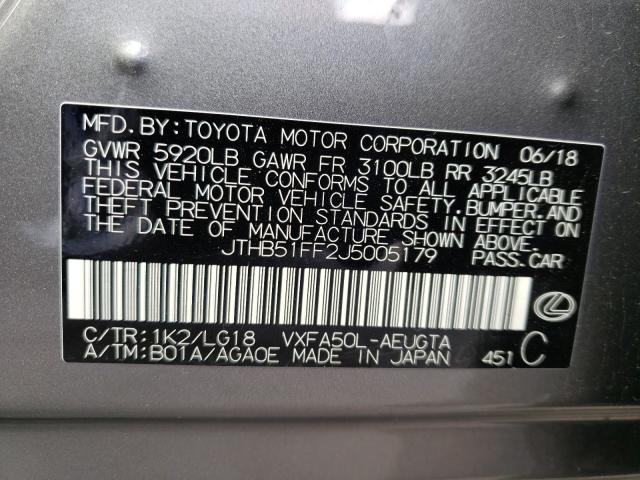 2018 LEXUS LS 500 BAS JTHB51FF2J5005179
