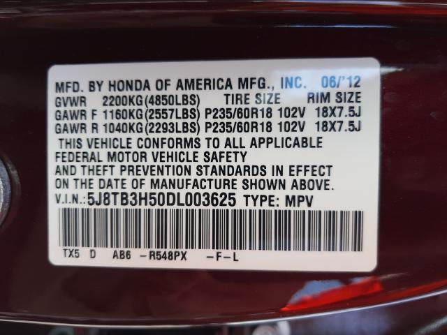 2013 ACURA RDX 5J8TB3H50DL003625