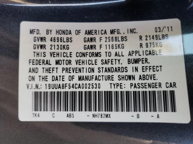 2012 ACURA TL 19UUA8F54CA002530
