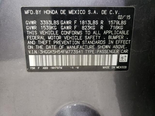 2015 HONDA FIT LX 3HGGK5H54FM773941