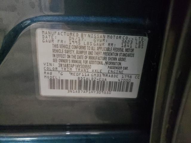2017 NISSAN SENTRA S 3N1AB7AP1HY309550