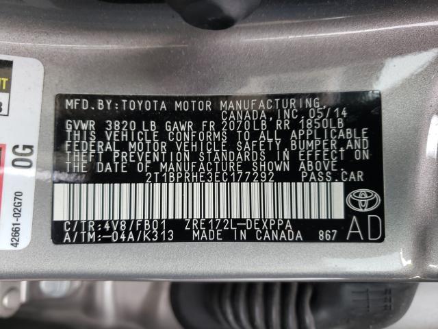 2014 TOYOTA COROLLA EC 2T1BPRHE3EC177292