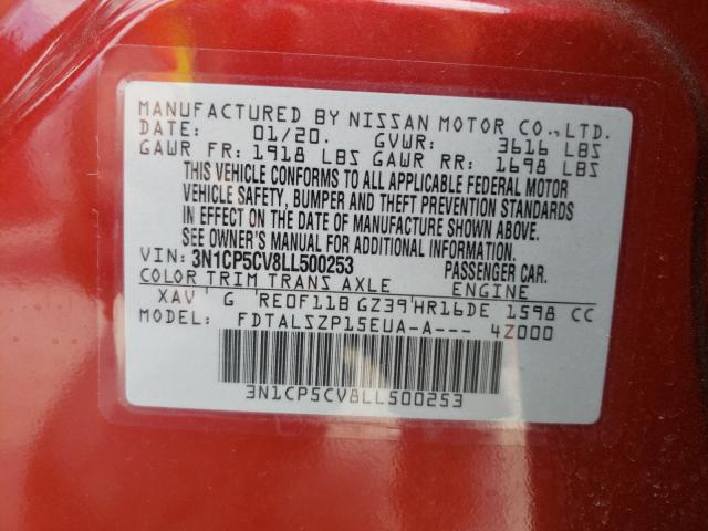 2020 NISSAN KICKS SV 3N1CP5CV8LL500253