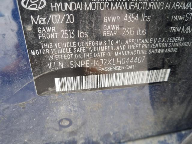 2020 HYUNDAI SONATA LIM 5NPEH4J2XLH044407