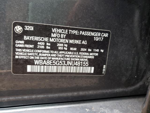 2018 BMW 320 XI WBA8E5G53JNU48155