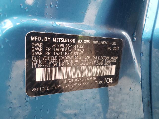 2018 MITSUBISHI MIRAGE G4 ML32F3FJ3JHF00316