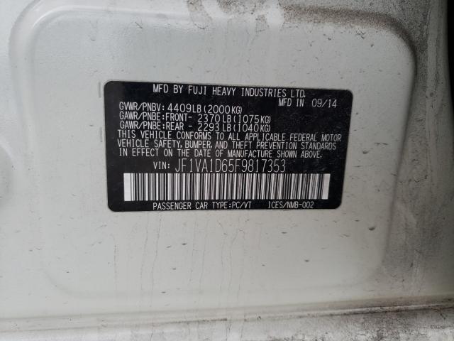 2015 SUBARU WRX LIMITE JF1VA1D65F9817353