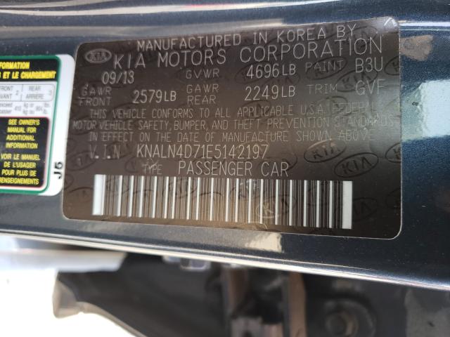 2014 KIA CADENZA PR KNALN4D71E5142197