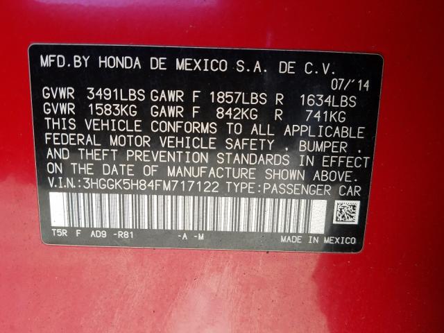 2015 HONDA FIT EX 3HGGK5H84FM717122