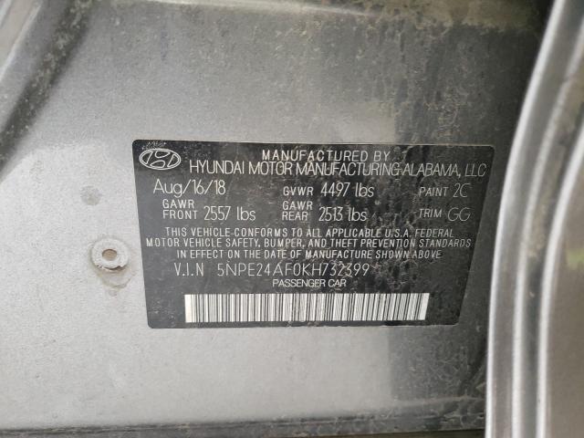 2019 HYUNDAI SONATA SE 5NPE24AF0KH732399