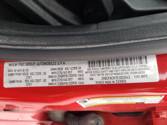 2014 FIAT 500L LOUNG ZFBCFACH7EZ013143