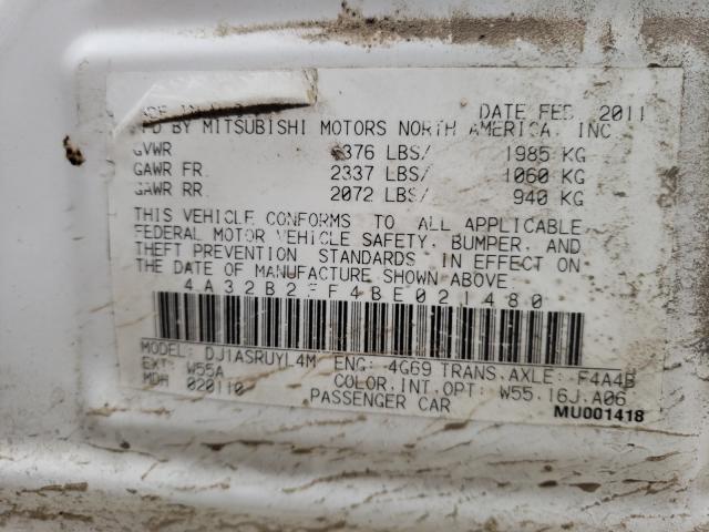 2011 MITSUBISHI GALANT FE 4A32B2FF4BE021480