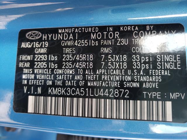 2020 HYUNDAI KONA LIMIT KM8K3CA51LU442872