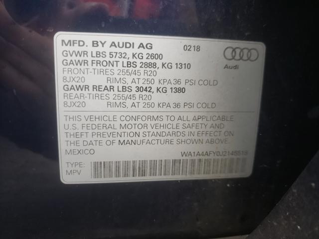 2018 AUDI SQ5 PREMIU WA1A4AFY0J2145518