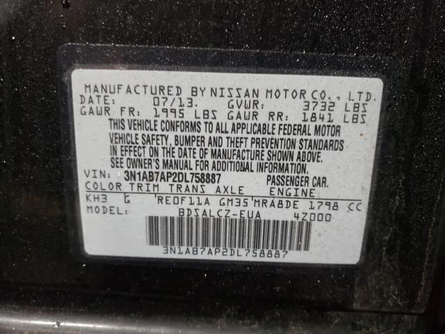 2013 NISSAN SENTRA 3N1AB7AP2DL758887