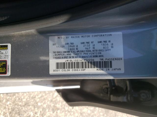 2010 MAZDA 3 I JM1BL1SG1A1252206