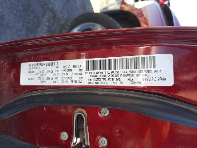 2014 RAM 1500 SLT 1C6RR7LT6ES182737