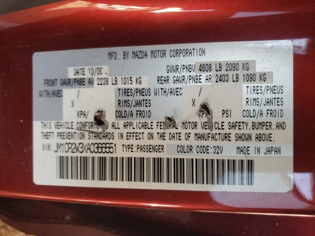 2010 MAZDA 5 JM1CR2W3XA0366551