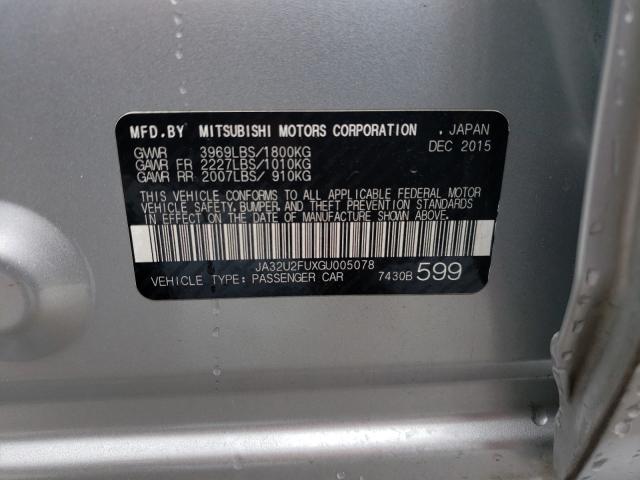 2016 MITSUBISHI LANCER ES JA32U2FUXGU005078
