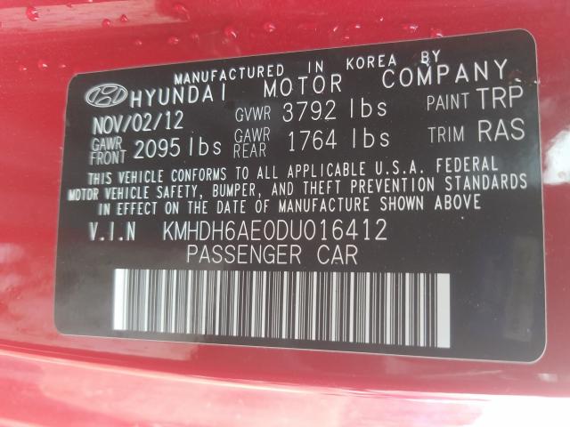 2013 HYUNDAI ELANTRA CO KMHDH6AE0DU016412