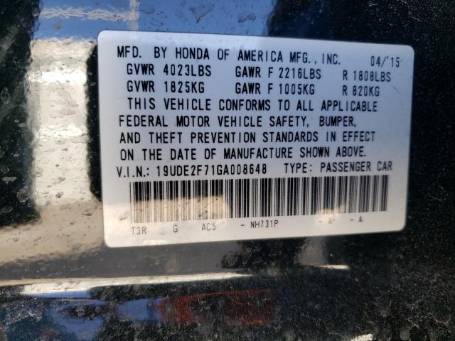 2016 ACURA ILX PREMIU 19UDE2F71GA008648