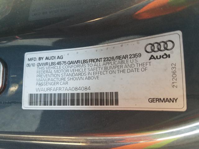 2010 AUDI A5 PREMIUM WAURFAFR7AA084084