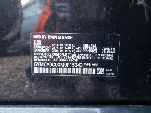 2021 BMW X6 M 5YMCY0C0XM9F15343