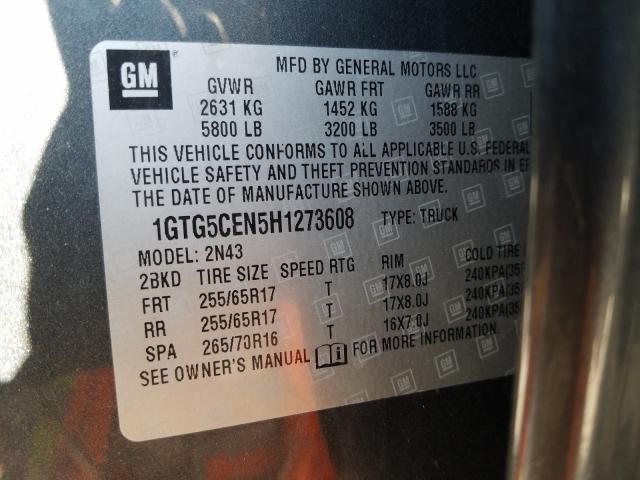 2017 GMC CANYON SLE 1GTG5CEN5H1273608