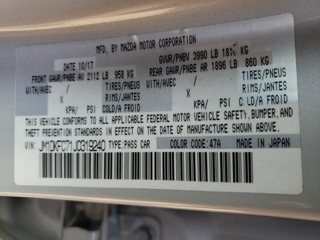 2018 MAZDA CX-3 TOURI JM1DKFC71J0319240