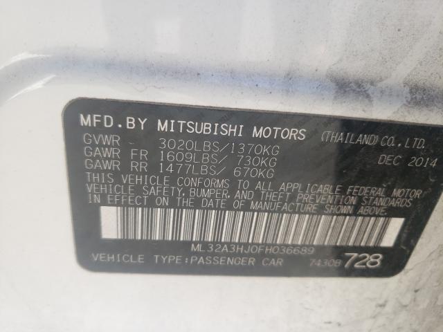 2015 MITSUBISHI MIRAGE DE ML32A3HJ0FH036689