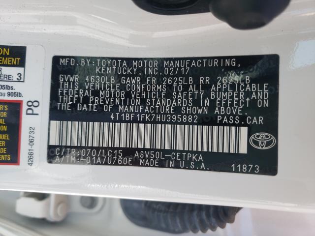 2017 TOYOTA CAMRY LE/S 4T1BF1FK7HU395882